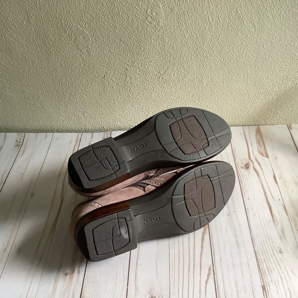 NAOT| Nefasi Ankle Boot Oxford Style Perforated Sz 10 Dusty Rose - Picture 10 of 11